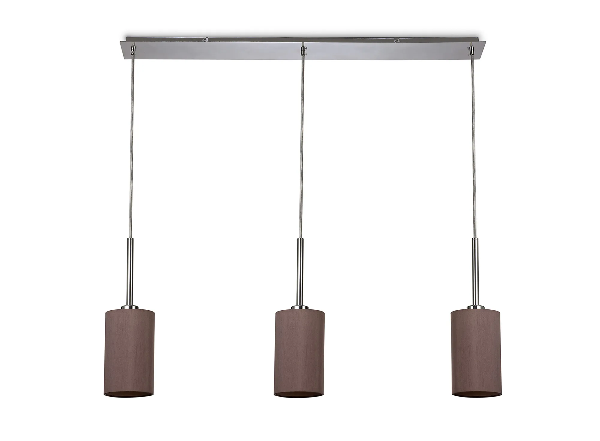 Baymont 12cm Shade 3 Light Pendant Polished Chrome, Taupe/Halo Gold DK0766  Deco Baymont CH TA